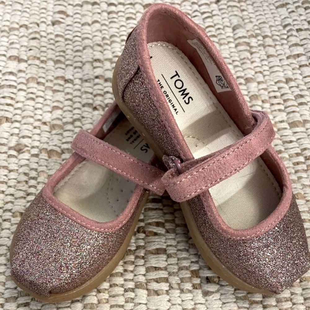 TOMS Mary Jane Spanish Villa Sparkle Glitter - Girls